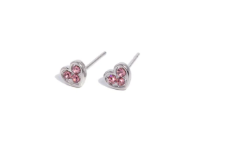 ALL MY AFFECTION PINK POST EARRING