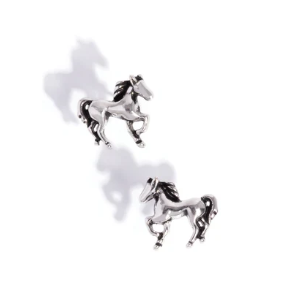 STALLION SELFIE SILVER POST EARRING