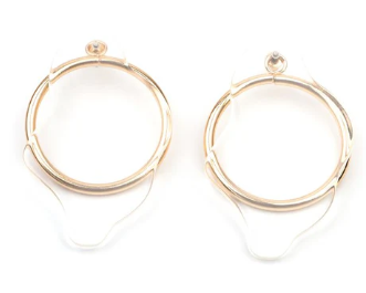 CLEAR THE WAY GOLD POST EARRING
