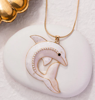 DOLPHIN DIVE GOLD NECKLACE