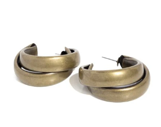 RESTLESS RADIANCE BRASS HOOP EARRING
