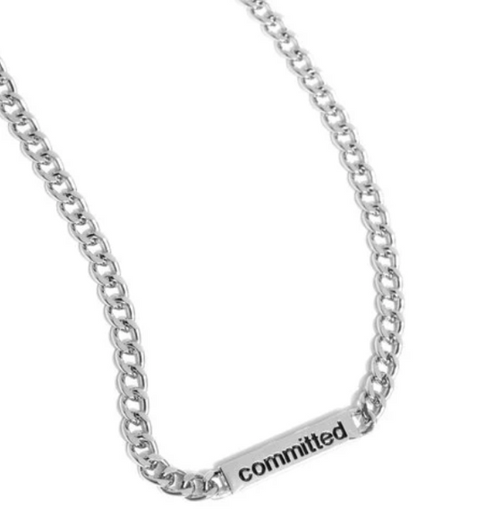 FULLY COMMITTED SILVER NECKLACE