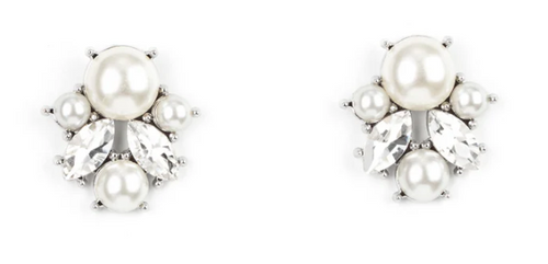 ROYAL REVERIE WHITE POST EARRING