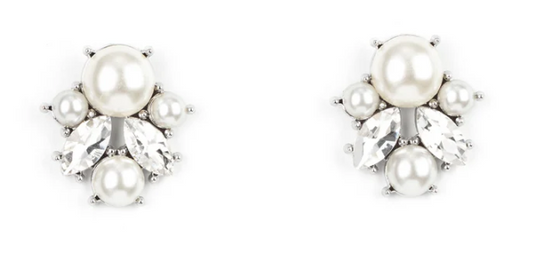 ROYAL REVERIE WHITE POST EARRING