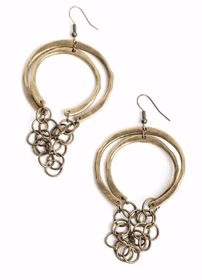 DON'T GO CHAING-ING BRASS EARRING