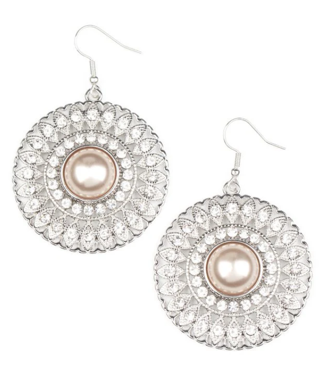 GLORIFIED GLITZ BROWN EARRING