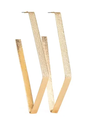 WAY OVER THE EDGE HOOP EARRINGS