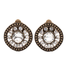 DAZZLING DEFINITION BRASS CLIP- ON EARRING