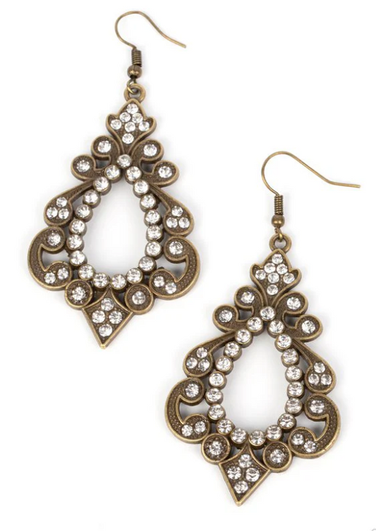 FIT FOR A DIVA BRASS EARRING