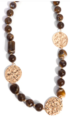 Contemplative Chic Brown Necklace