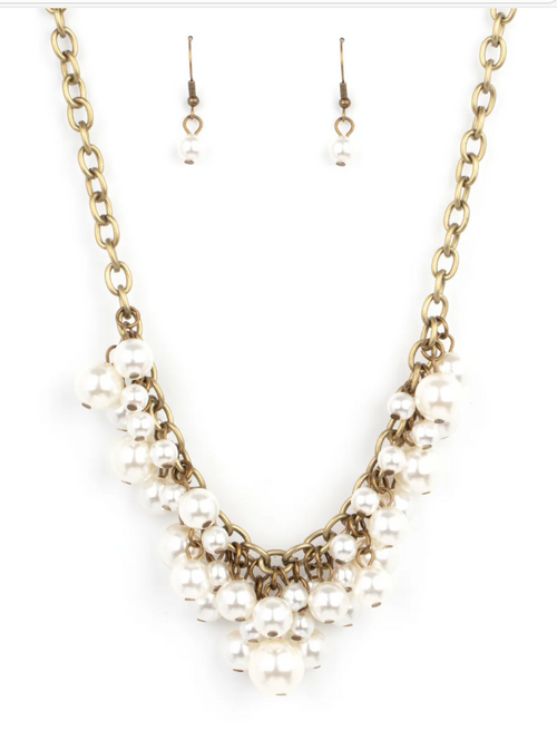 Down For The Countess Brass Necklace