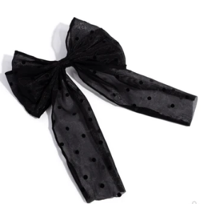 Here We Bow Again Black Hair Clip