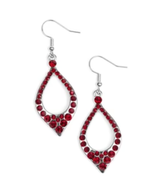 FINEST FIRST LADY RED EARRING