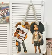 “Forever Sisters” Tote Bags with Rope Handles 2pcs