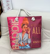 “Bossy Baddie” Tote Bag with Rope Handles