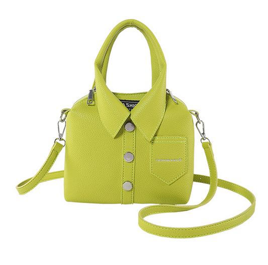 Lime Green Personalized Shirt Square Crossbody Shoulder Bag
