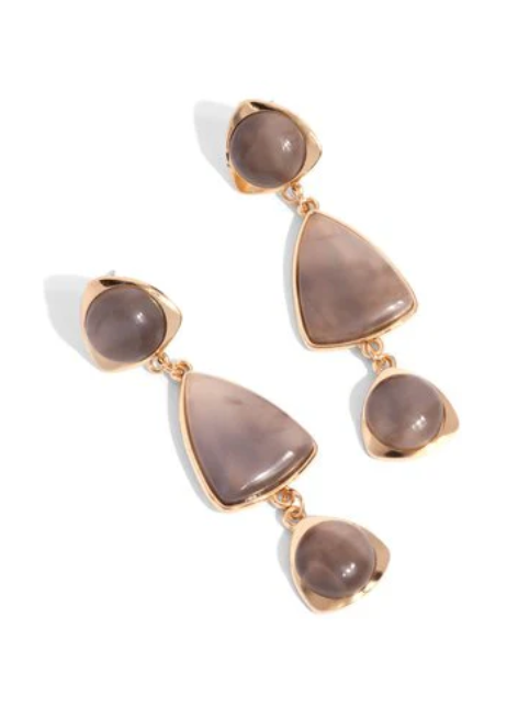 Foreign Exchange Brown Post Earring