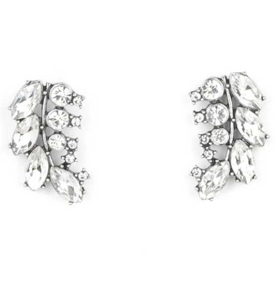 Flawless Fronds White Post Earrings