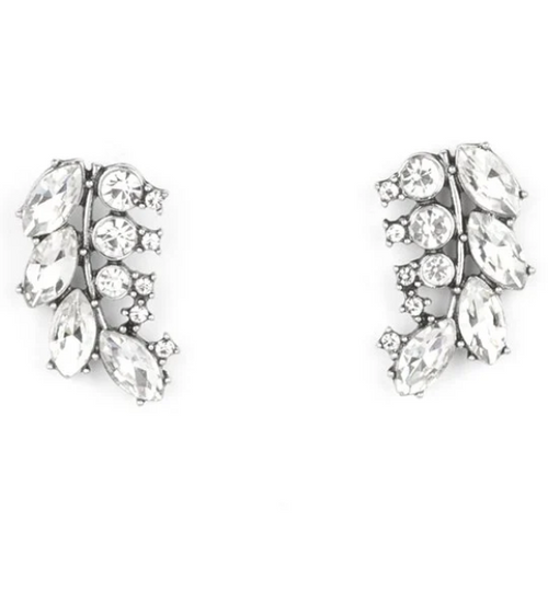 Flawless Fronds White Post Earrings