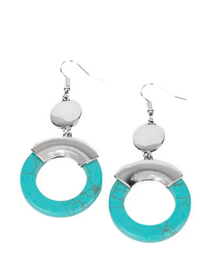 Entrada at Your Own Risk Blue Earring