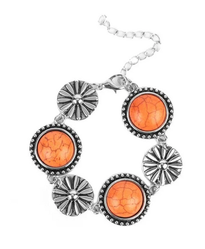 Fredonia Flower Patch Orange Bracelet