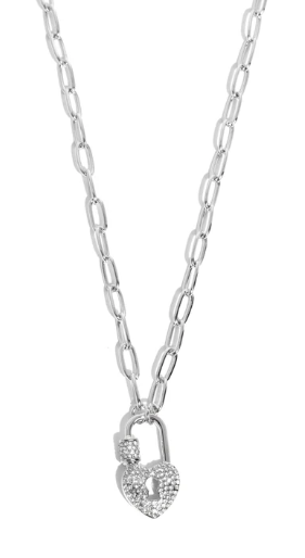 Padlock Potential White Necklace