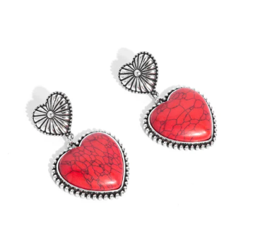 Rustic Reinvention Red Post Earring
