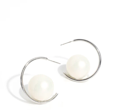 Tailored Taste Silver Hoop Earring