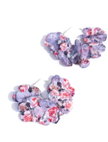 Whimsical Walk Purple Hoop Earring