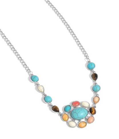 Enigmatic Ease  Blue Necklace