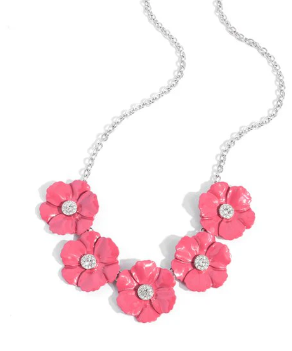Floral Favor Pink Necklace