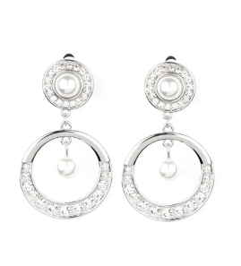 Royal Revival White Clip On Earring