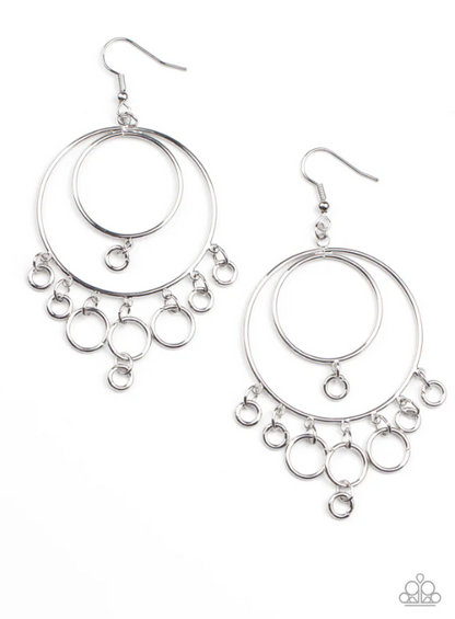 Roundabout Radiance Silver Earrings