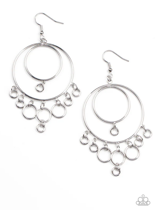Roundabout Radiance Silver Earrings