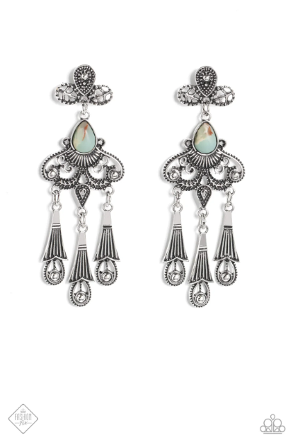 Revered Rustic Blue Earrings