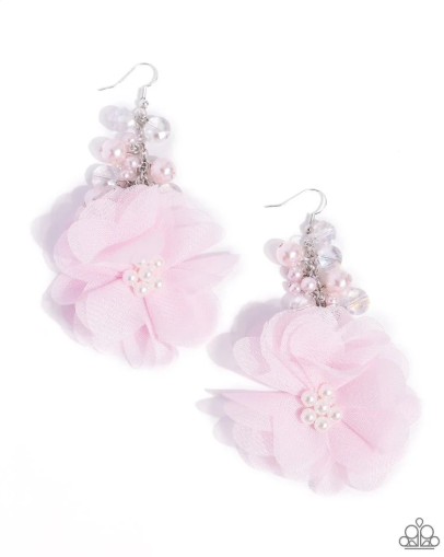 Fashionable Flower Girl Pink Earring
