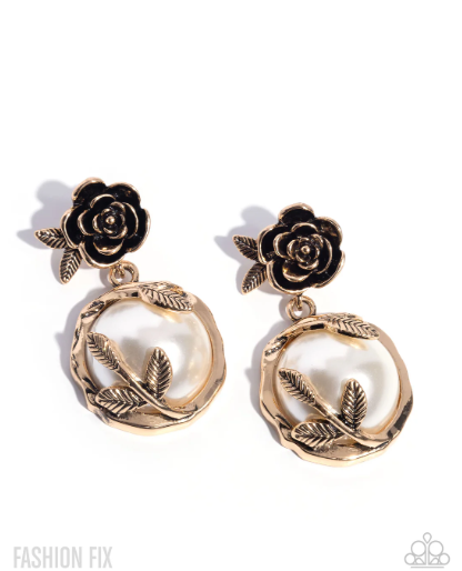 Tasteful Tea Party Gold Earring