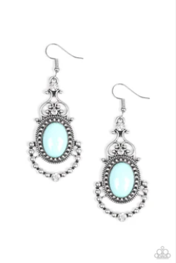 CAMEO and Juliet Blue Earrings