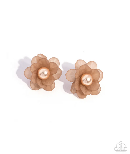 Blooming Backdrop Brown Earrings