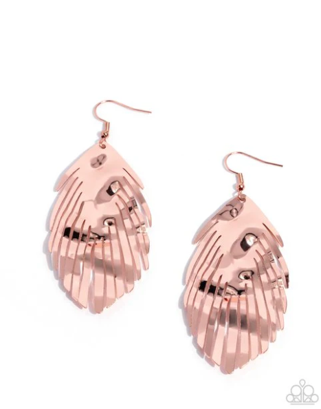 Acutely Abstract Copper Earrings