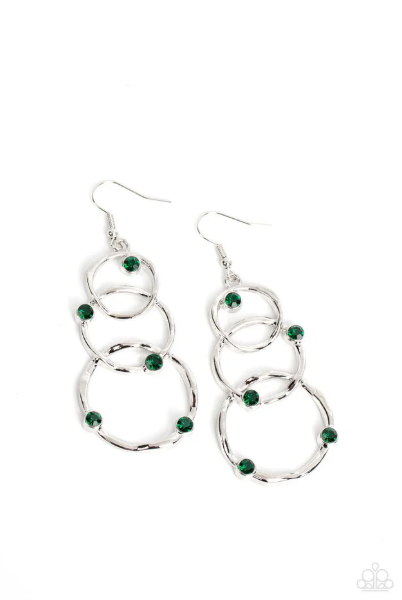 Revolving Radiance Green Earrings