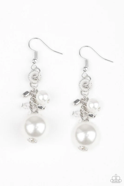 Timelessly Traditional White Earrings
