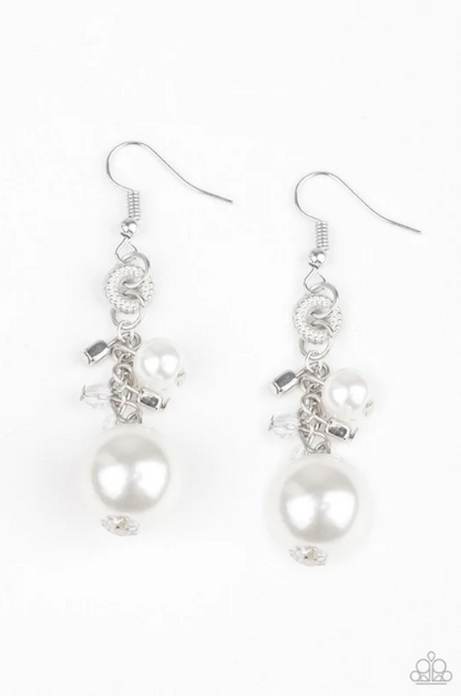 Timelessly Traditional White Earrings