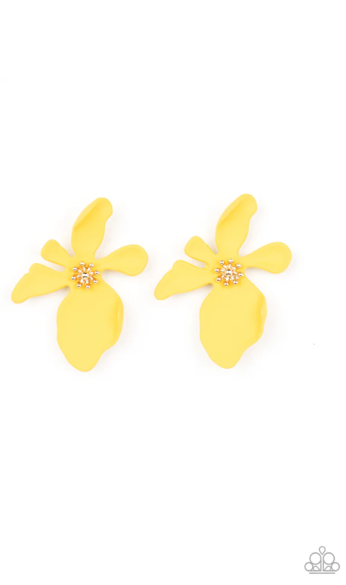 Hawaiian Heiress Yellow Earrings