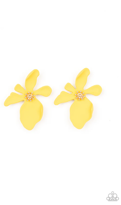 Hawaiian Heiress Yellow Earrings