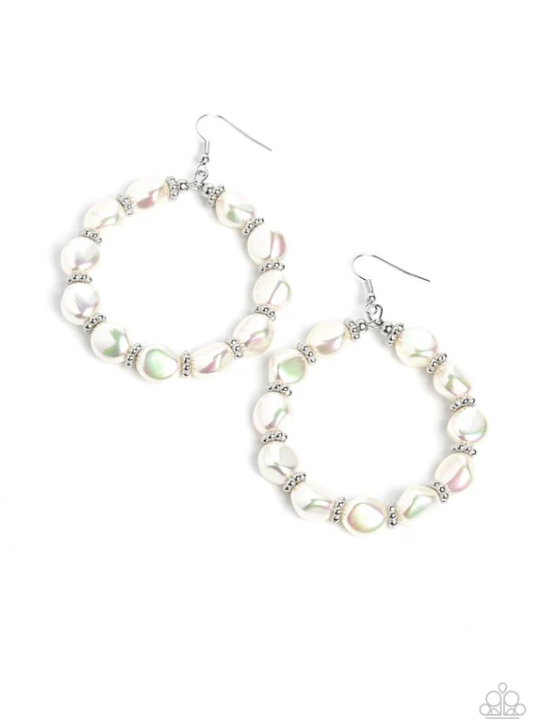 The PEARL Next Door White Earrings