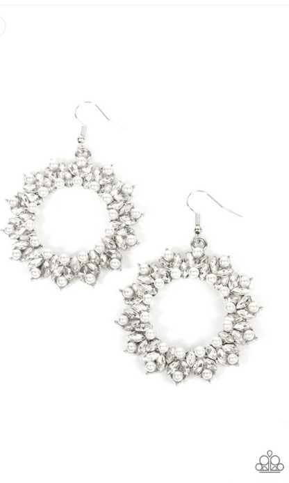 Combustible Couture White Earrings