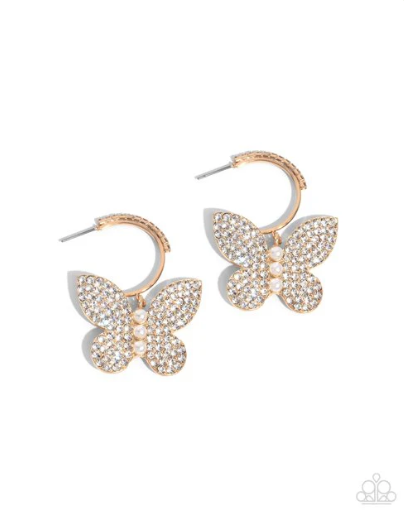 Butterfly Boundary Gold Earrings