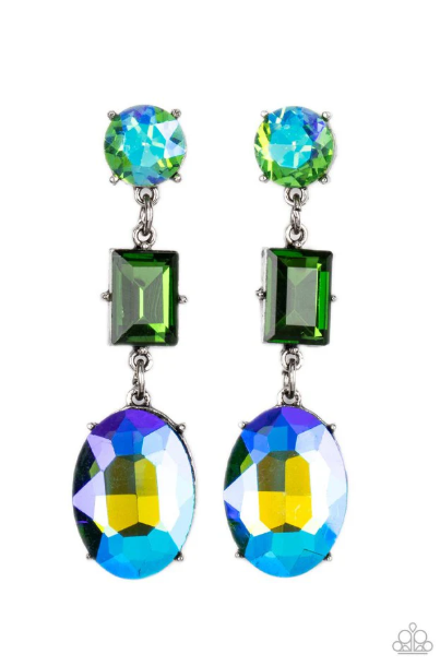 Extra Envious Green Earrings