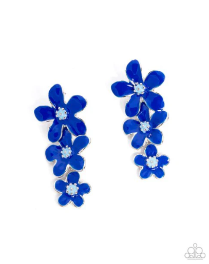 Crack of BLOOM Blue Earrings